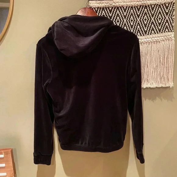 FILA WOMENS VELOUR BLACK QUARTER ZIP HOODIE S - Picture 8 of 9